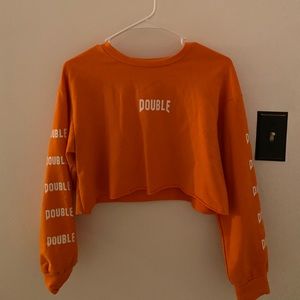 Shein orange crop top size small